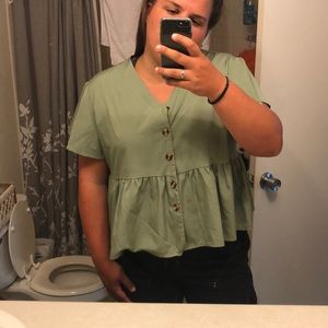 olive green blouse!